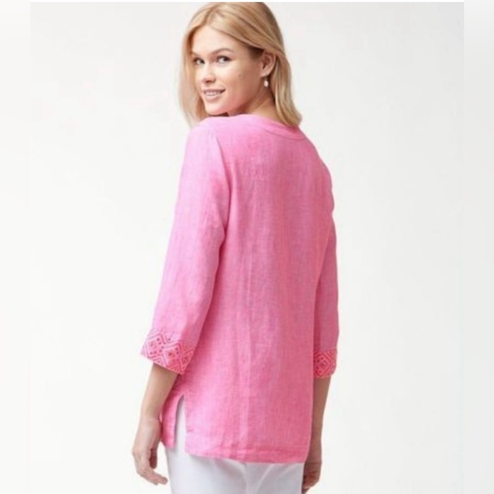 🌷 Tommy Bahama Sunset Linen Tunic - Picture 2 of 10